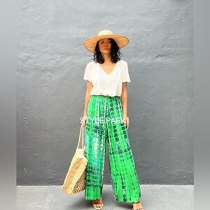 Style Park 1 Green Pants Resortwear‎ Beach Wide Legged Bohemian Pants Indonesia